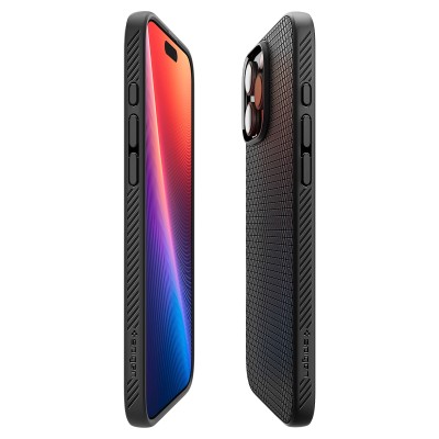 Чохол Spigen для iPhone 16 Pro, Liquid Air, Matte Black (ACS08117)