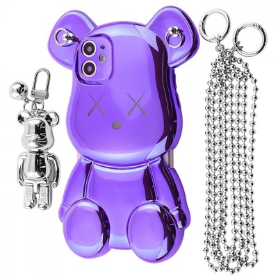 Чохол Teddy Bear Case with Strap iPhone 11 purple