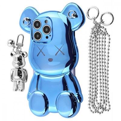 Чохол Teddy Bear Case with Strap iPhone 13 Pro Max sierra blue