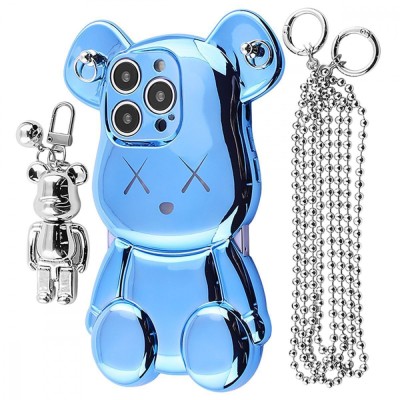 Чохол Teddy Bear Case with Strap iPhone 13 Pro sierra blue