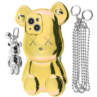 Чохол Teddy Bear Case with Strap iPhone 14 gold
