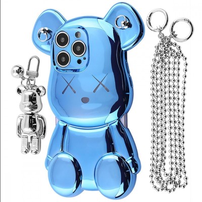 Чохол Teddy Bear Case with Strap iPhone 14 Pro Max sierra blue