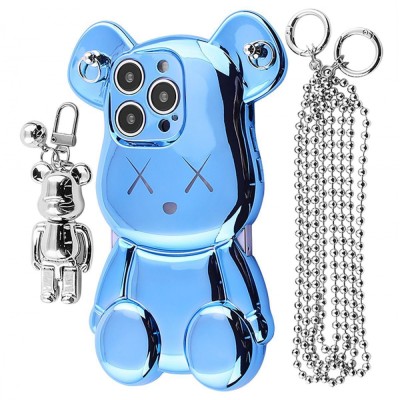 Чохол Teddy Bear Case with Strap iPhone 14 Pro sierra blue