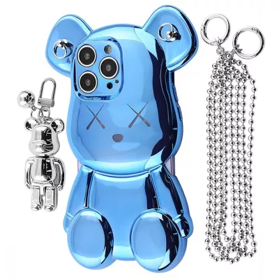 Чохол Teddy Bear Case with Strap iPhone 15 Pro Max sierra blue