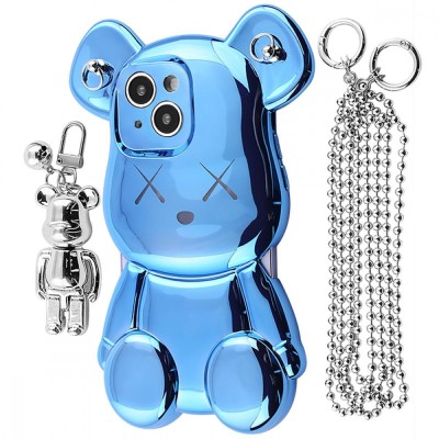 Чохол Teddy Bear Case with Strap iPhone 15 sierra blue