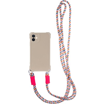 Чохол TPU CrossBody with straps для Apple iPhone 12 (6.1") Antique White