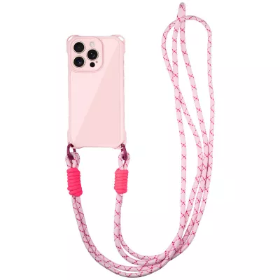 Чохол TPU CrossBody with straps для Apple iPhone 12 Pro Max (6.7") Pink