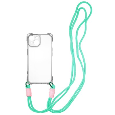 Чохол TPU CrossBody with straps для Apple iPhone 14 (6.1") Transparent