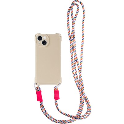 Чохол TPU CrossBody with straps для Apple iPhone 15 (6.1") Antique White