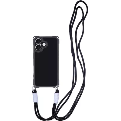 Чохол TPU CrossBody with straps для Apple iPhone 16 (6.1") Black