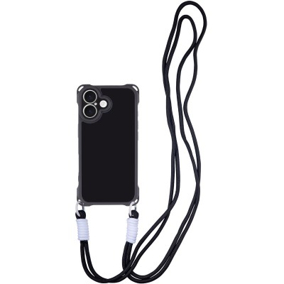 Чохол TPU CrossBody with straps для Apple iPhone 16 Plus (6.7") Black