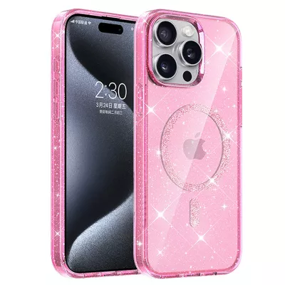 Чохол TPU Eclipse Sparkle (MagFit) для Apple iPhone 12 Pro Max (6.7") Pink