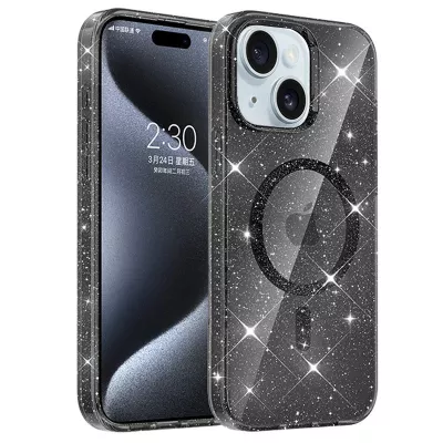 Чохол TPU Eclipse Sparkle (MagFit) для Apple iPhone 14 / 13 (6.1") Black