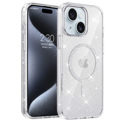 Чохол TPU Eclipse Sparkle (MagFit) для Apple iPhone 14 / 13 (6.1") Clear