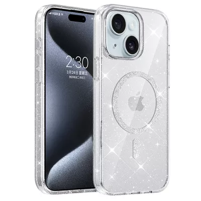 Чохол TPU Eclipse Sparkle (MagFit) для Apple iPhone 14 / 13 (6.1") Clear