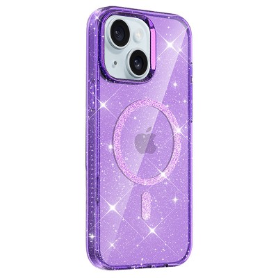 Чохол TPU Eclipse Sparkle (MagFit) для Apple iPhone 14 / 13 (6.1") Purple