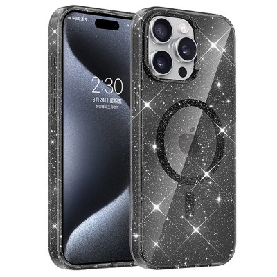 Чохол TPU Eclipse Sparkle (MagFit) для Apple iPhone 15 Pro (6.1") Black