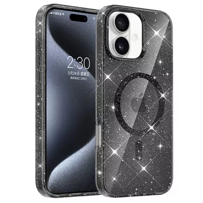 Чохол TPU Eclipse Sparkle (MagFit) для Apple iPhone 16 (6.1") Black