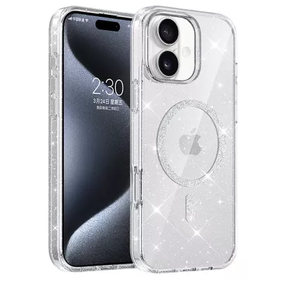 Чохол TPU Eclipse Sparkle (MagFit) для Apple iPhone 16 (6.1") Clear