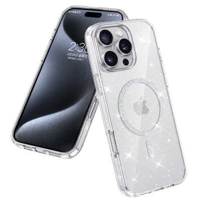 Чохол TPU Eclipse Sparkle (MagFit) для Apple iPhone 16 Pro (6.3") Clear Чохол TPU Eclipse Sparkle (MagFit) для Apple iPhone 16 Pro (6.3") Clear