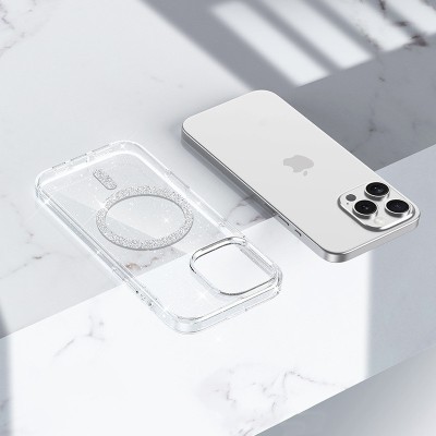 Чохол TPU Eclipse Sparkle (MagFit) для Apple iPhone 16 Pro (6.3") Clear Чохол TPU Eclipse Sparkle (MagFit) для Apple iPhone 16 Pro (6.3") Clear