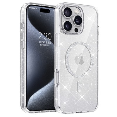 Чохол TPU Eclipse Sparkle (MagFit) для Apple iPhone 16 Pro Max (6.9") Clear