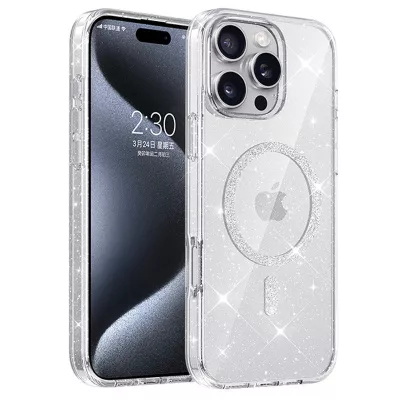 Чохол TPU Eclipse Sparkle (MagFit) для Apple iPhone 16 Pro Max (6.9") Clear