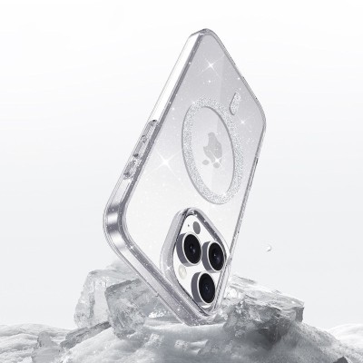 Чохол TPU Eclipse Sparkle (MagFit) для Apple iPhone 16 Pro Max (6.9") Clear