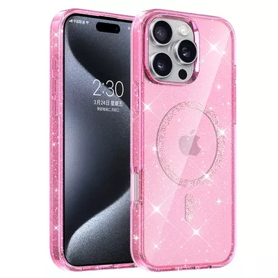 Чохол TPU Eclipse Sparkle (MagFit) для Apple iPhone 16 Pro Max (6.9") Pink