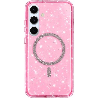 Чохол TPU Eclipse Sparkle (MagFit) для Samsung Galaxy S25 Pink