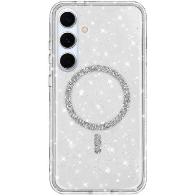 Чохол TPU Eclipse Sparkle (MagFit) для Samsung Galaxy S25 Transparent Чохол TPU Eclipse Sparkle (MagFit) для Samsung Galaxy S25 Transparent