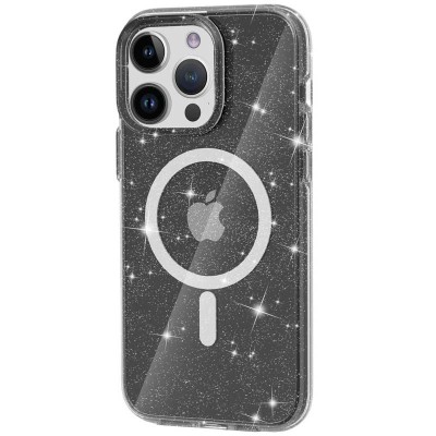 Чохол TPU Galaxy Sparkle (MagFit) для Apple iPhone 12 Pro / 12 (6.1") Black+Glitter Чохол TPU Galaxy Sparkle (MagFit) для Apple iPhone 12 Pro / 12 (6.1") Black+Glitter