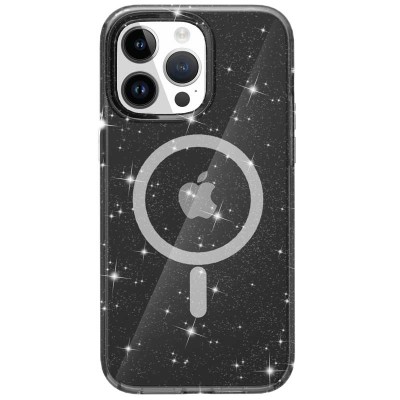 Чохол TPU Galaxy Sparkle (MagFit) для Apple iPhone 12 Pro / 12 (6.1") Black+Glitter Чохол TPU Galaxy Sparkle (MagFit) для Apple iPhone 12 Pro / 12 (6.1") Black+Glitter