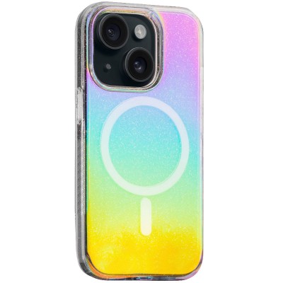 Чохол TPU Galaxy Sparkle (MagFit) для Apple iPhone 13 / 14 (6.1") Chroma+Glitter