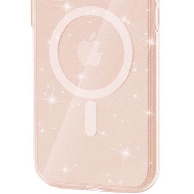 Чохол TPU Galaxy Sparkle (MagFit) для Apple iPhone 16 Plus (6.7") Gold+Glitter