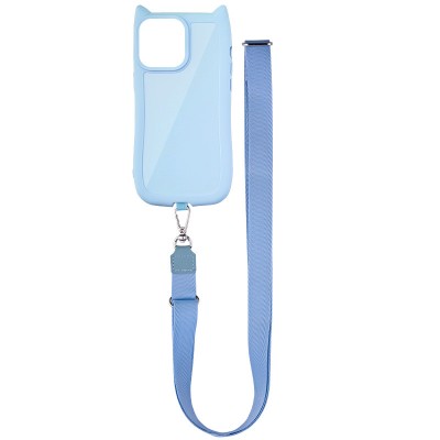 Чохол TPU GETMAN Cat with straps для Apple iPhone 15 Pro (6.1") Blue Чохол TPU GETMAN Cat with straps для Apple iPhone 15 Pro (6.1") Blue