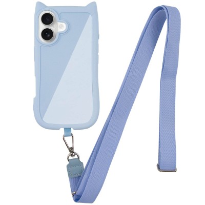 Чохол TPU GETMAN Cat with straps для Apple iPhone 16 (6.1") Blue