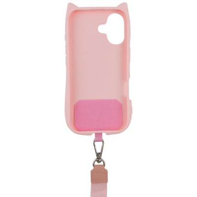 Чохол TPU GETMAN Cat with straps для Apple iPhone 16 Plus (6.7") Pink