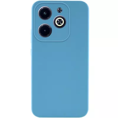 Чохол TPU GETMAN Liquid Silk Full Camera для Infinix Hot 40i Блакитний / Blue