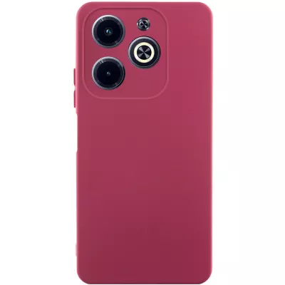 Чохол TPU GETMAN Liquid Silk Full Camera для Infinix Hot 40i Бордовий / Marsala