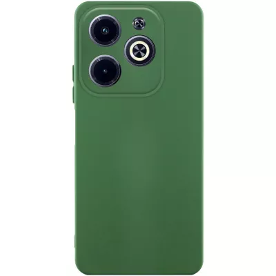 Чохол TPU GETMAN Liquid Silk Full Camera для Infinix Hot 40i Зелений / Dark green