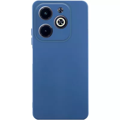 Чохол TPU GETMAN Liquid Silk Full Camera для Infinix Hot 40i Синій / Navy Blue