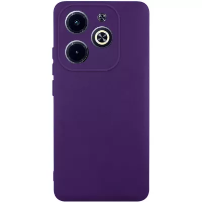 Чохол TPU GETMAN Liquid Silk Full Camera для Infinix Hot 40i Темно фіолетовий / Dark Purple