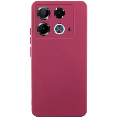 Чохол TPU GETMAN Liquid Silk Full Camera для Infinix Note 40 4G Бордовий / Marsala
