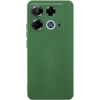 Чохол TPU GETMAN Liquid Silk Full Camera для Infinix Note 40 4G Зелений / Dark green
