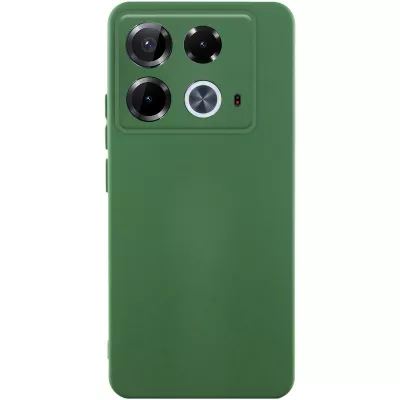 Чохол TPU GETMAN Liquid Silk Full Camera для Infinix Note 40 4G Зелений / Dark green