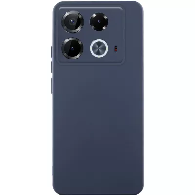 Чохол TPU GETMAN Liquid Silk Full Camera для Infinix Note 40 4G Синій / Midnight Blue