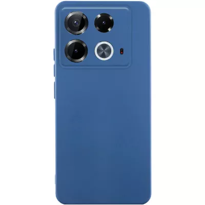 Чохол TPU GETMAN Liquid Silk Full Camera для Infinix Note 40 4G Синій / Navy Blue