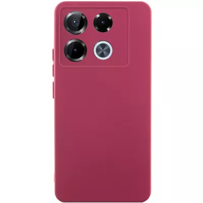 Чохол TPU GETMAN Liquid Silk Full Camera для Infinix Note 40 Pro 4G Бордовий / Marsala