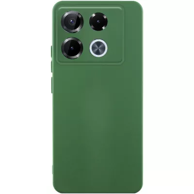 Чохол TPU GETMAN Liquid Silk Full Camera для Infinix Note 40 Pro 4G Зелений / Dark green